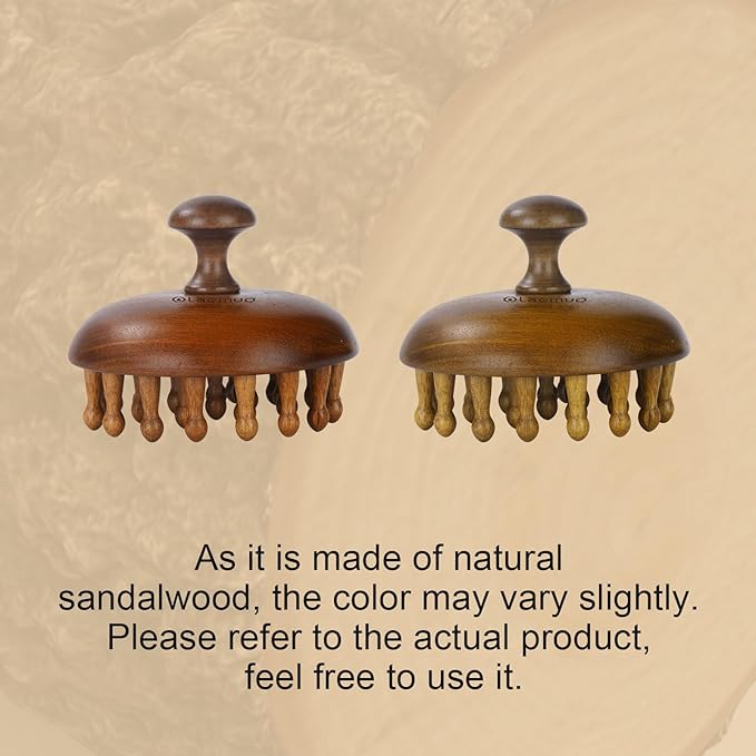 Wooden Scalp Massager for Hair Growth｜Full Body Massage Tool｜Scalp Brush｜Gua - Image 6