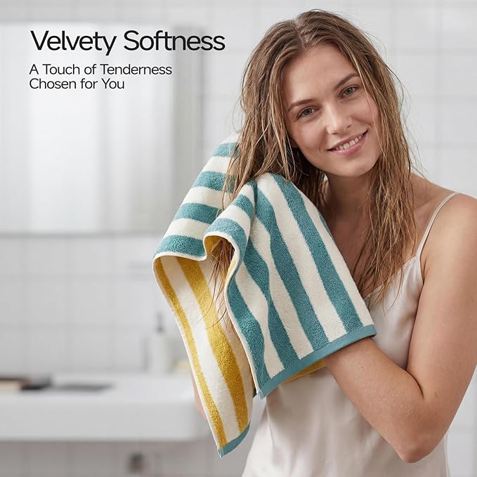 REDKISS 2-Pack Striped Hand Towels - Image 2