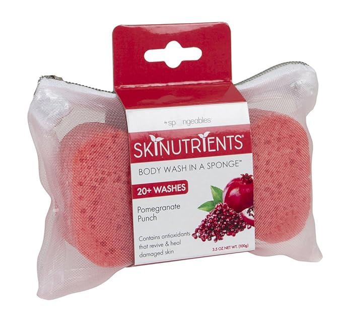 Spongeables Body Wash in a 20+ Wash Sponge, Pomegranate Punch - Image 2