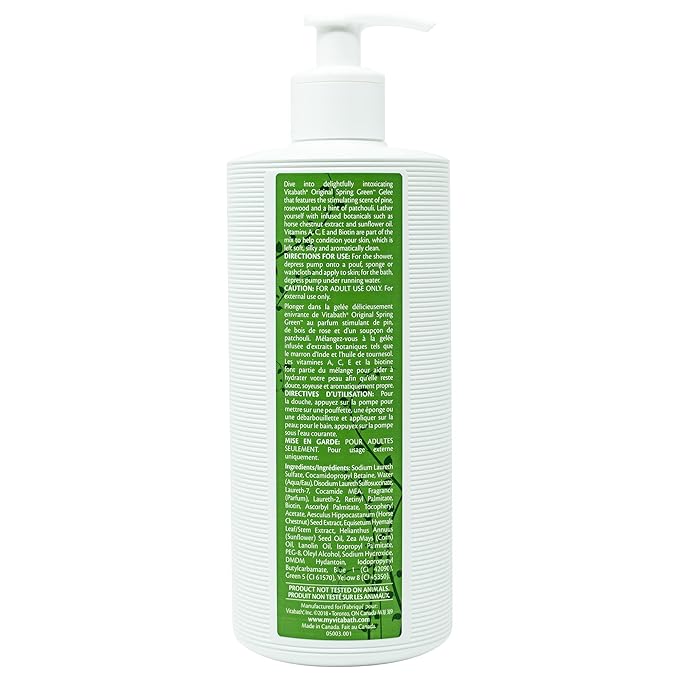 Vitabath Original Spring Green Moisturizing Bath & Shower Gel Wash Intoxicating - Image 8