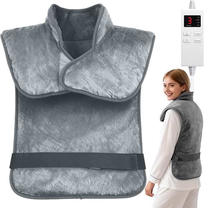 Heating Pad for Neck and Shoulders and Back Pain Relief, Heating Pad for Back by NBKLS