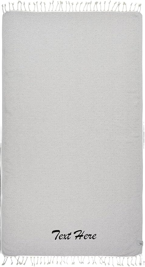 Personalized embroidered Beach Towel | Throw Blanket, Sand Free, Highly by LA%60HAMMAMFINELIVING