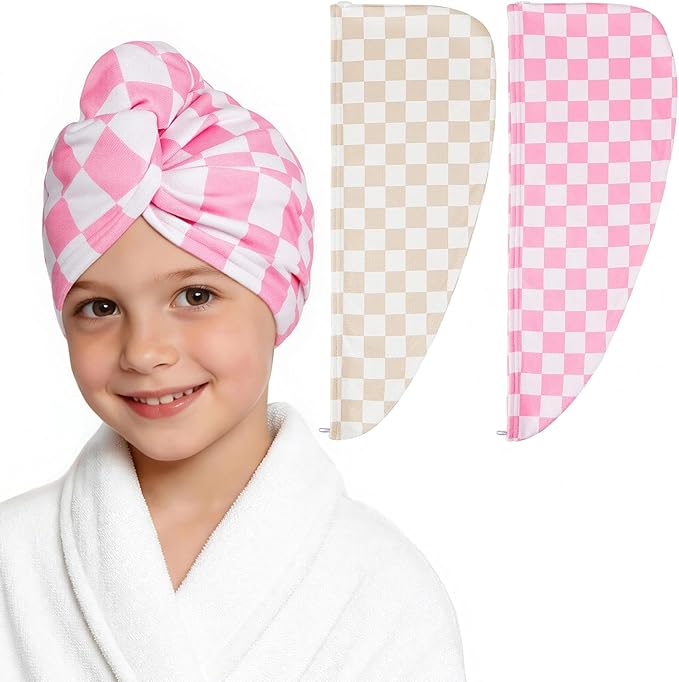 2 Pack Microfiber Hair Towel Wrap by BeBeJoJo