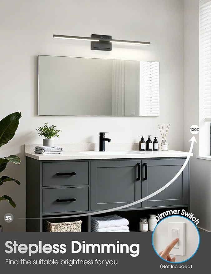 VOLISUN Bathroom Vanity Light 31.5 inch, 5CCT Dimmable, 28W LED Bathroom Light - Image 4