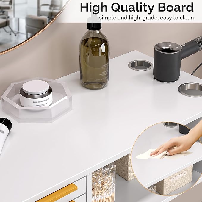 OmySalon Wall Mount Salon Station, Hair Stylist Cabinet - Image 8