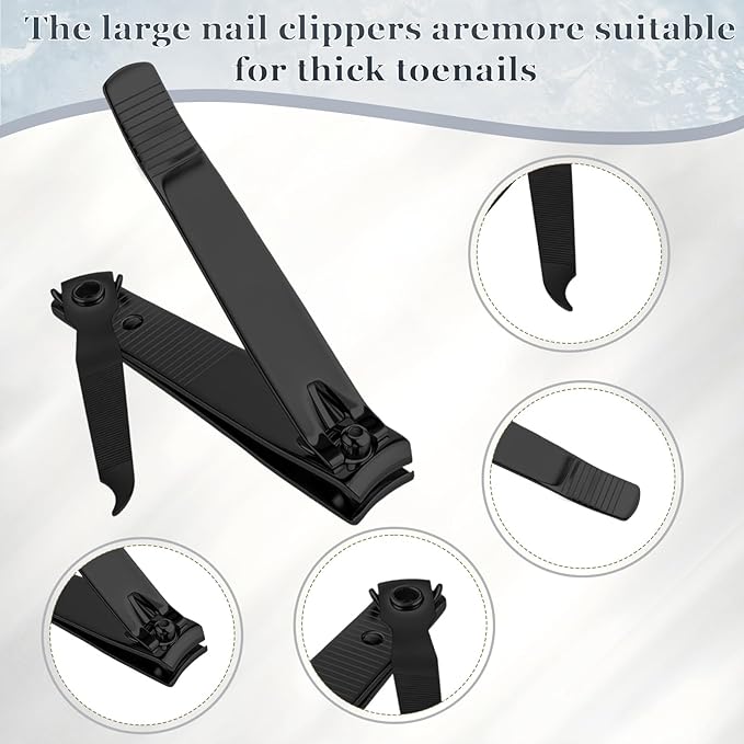 Bememo 24 Pcs Stainless Nail Clippers Set 2 Sizes Fingernail and Toenail - Image 3
