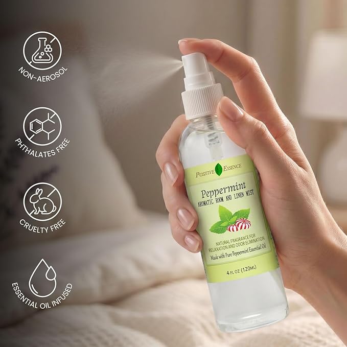 Peppermint Linen and Room Spray, Natural Pillow Mist, Made - Image 3