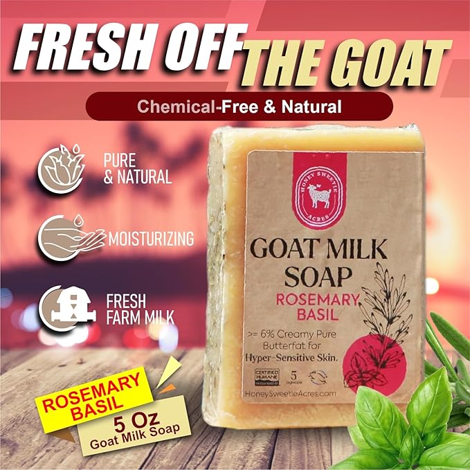 Honey Sweetie Acres Rosemary Basil Goat Milk Soap - Image 2