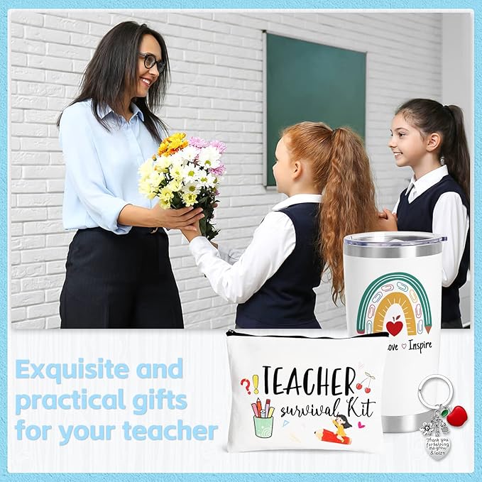 UAREHIBY 12 PCS Teacher Appreciation Gifts in Bulk, 20 OZ Wine Tumbler Teacher - Image 7