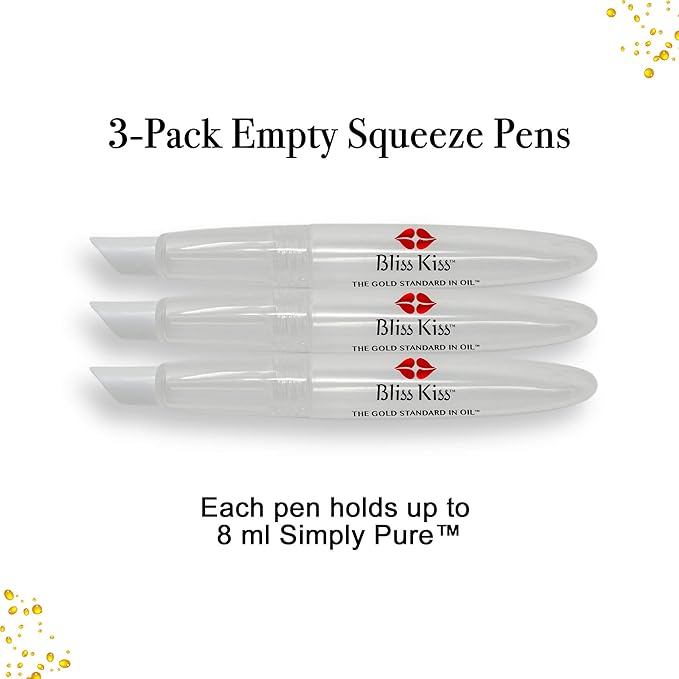 Bliss Kiss Refillable Squeeze Cuticle Oil Pen, Empty 3-Pack - Image 8