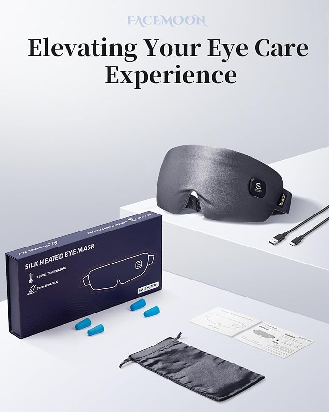 Heated Eye Mask for Dry Eyes: Silk Cordless Eye Warmer Compress for Dry Eyes - Image 7
