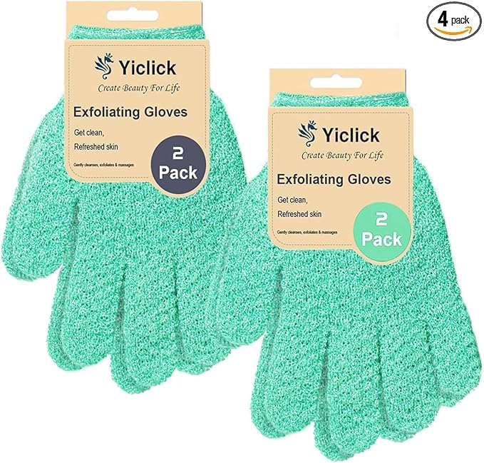 Yiclick Heavy Exfoliating Gloves, Exfoliating Body Scrubber by YiclickCreateBeautyforLife
