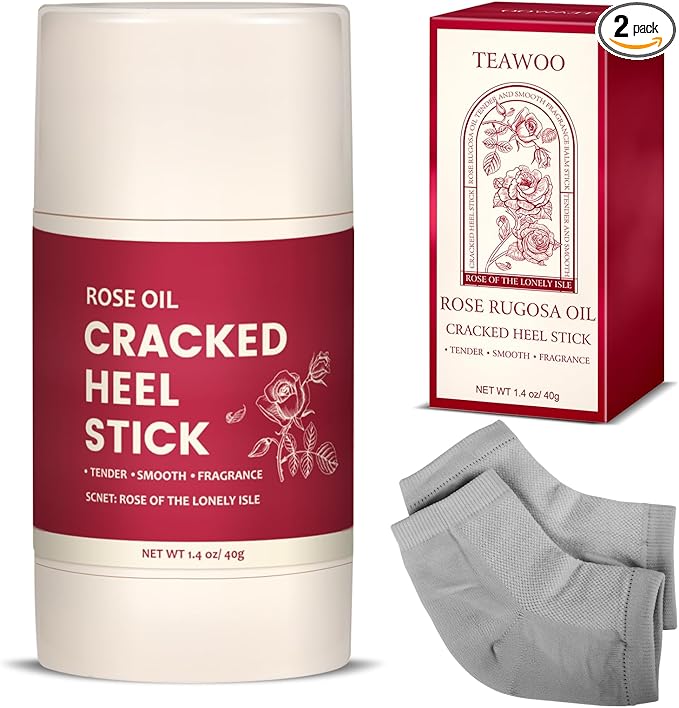 TEAWOO 2 Pcs Cracked Heel Treatment & Repair Stick Set – Rose Oil Infused by TEAWOO