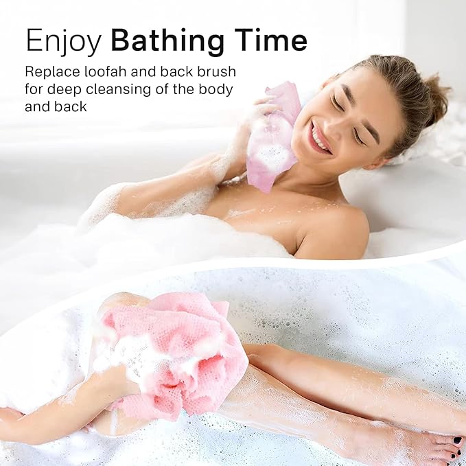 Yiclick Exfoliating Washcloth Towel, Japanese Exfoliating Bath Wash Cloth - Image 3
