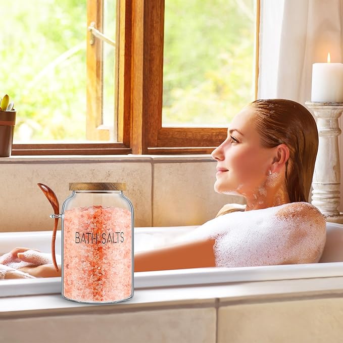 SiliFine 1 Piece 94 oz Bath Salts Glass Jar - Image 6