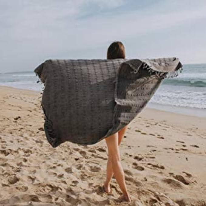 InfuseZen Stonewashed Turkish Bath & Beach Towel –100% Organic Turkish Cotton - Image 3
