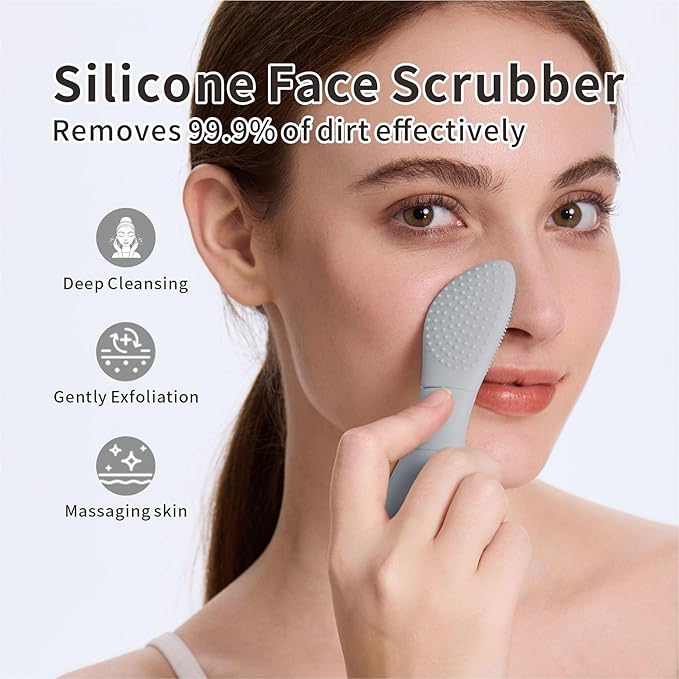Blackhead Remover Tools, 2 in 1 Face Scrubber Black Head Remover - Image 2