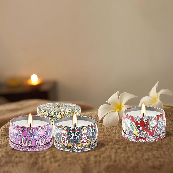 Scented Candles Gifts Set 24 Pack Soy Wax Travel Tin Advent Candles - Image 6