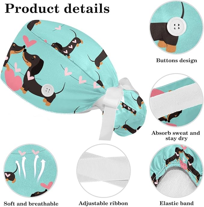Ethnic Aztec Pattern Adjustable Scrub Cap Hat - Image 4
