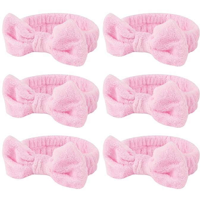 Casoty Pink 6 Pcs Spa Headband, Hair Band by Casoty