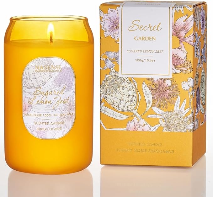 M&SENSE Aromatherapy Yellow Soy Scented Candle by MSENSE