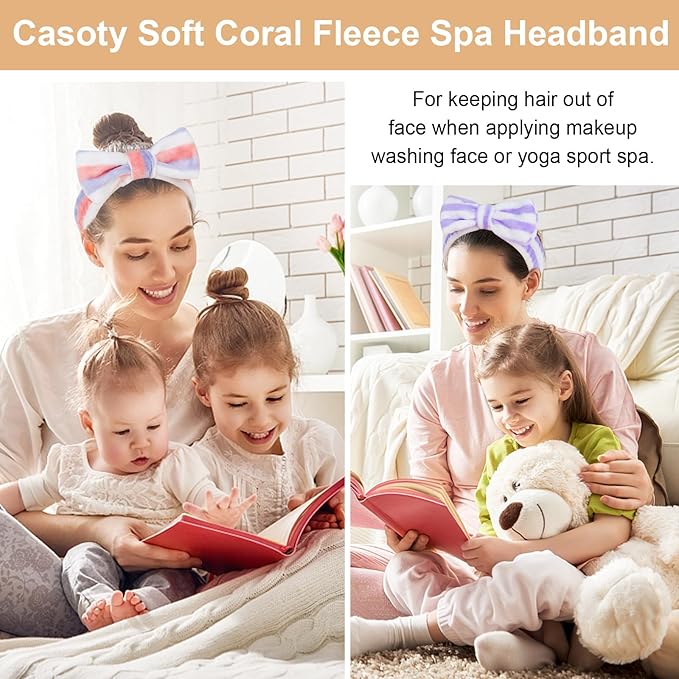 Casoty 12 Pack Spa Headband for Washing Face Shincare Headbands Face Wash - Image 6