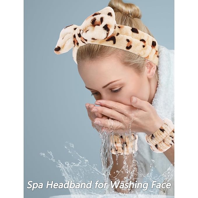 VELSCRUN Spa Headbands for Wash Face, Makeup Headband, Facial Skincare Headbands - Image 2