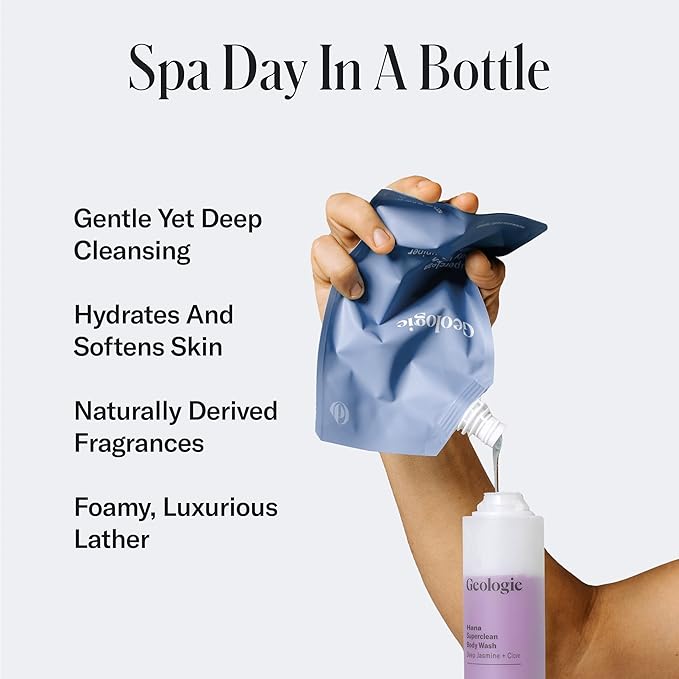 Geologie Hana Superclean Body Wash Refill Pack | Deep Jasmine + Clove Natural - Image 2