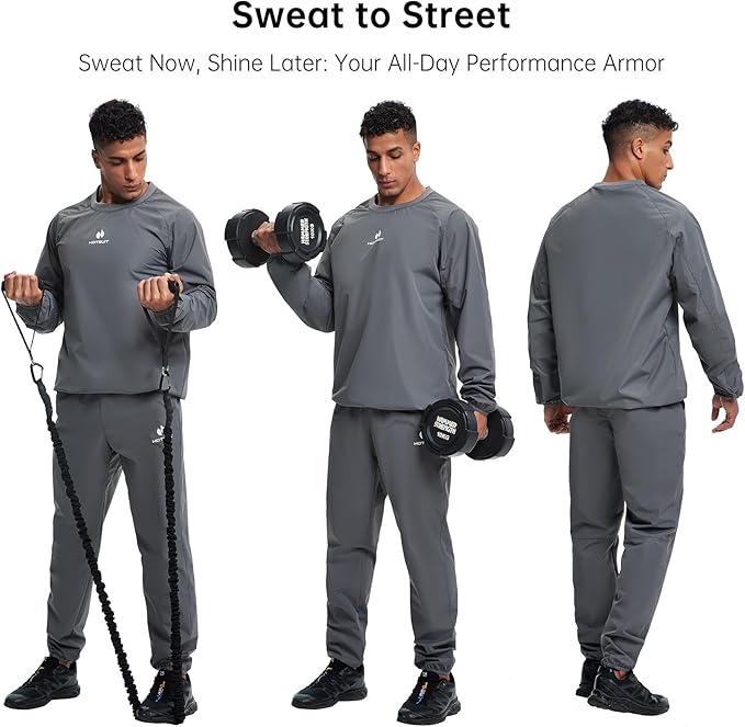 HOTSUIT Men Sauna Suit Sweat Suits Durable Gym Exercise Workout Jacket - Image 3