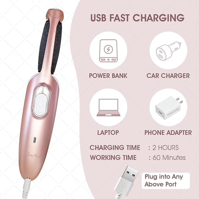 Powerful Electric Callus Remover Wand – Rechargeable Foot File, Grinder & - Image 3