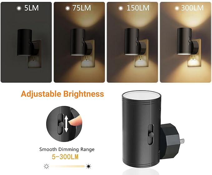 TSEXES LED Night Light Plug in, Night Lights Plug into Wall Dusk to Dawn Sensor - Image 2