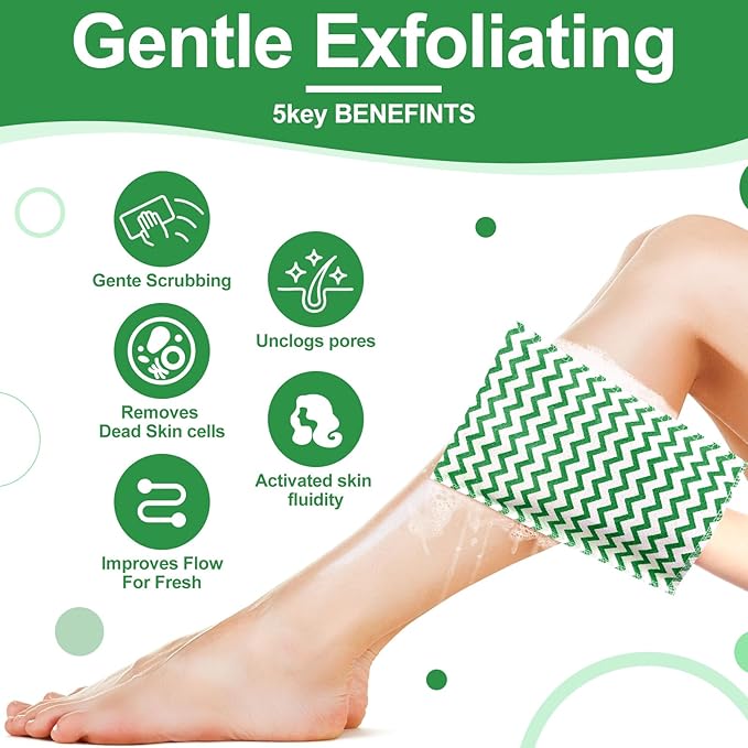Tatuo 12 Pieces Korean Exfoliating Mitt Glove Italy Towel Body Skin Scrubber - Image 3