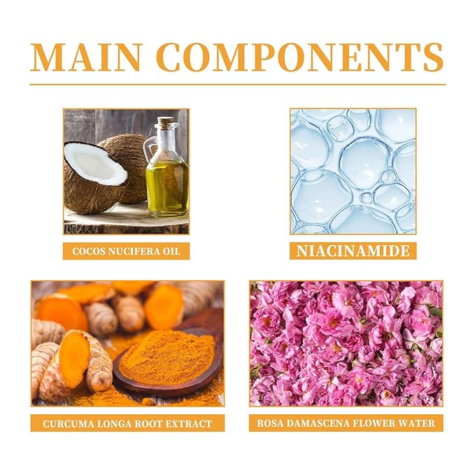 2 Pcs Turmeric Brightening Facial Cleanser, Deep Cleansing Exfoliating Glow - Image 7