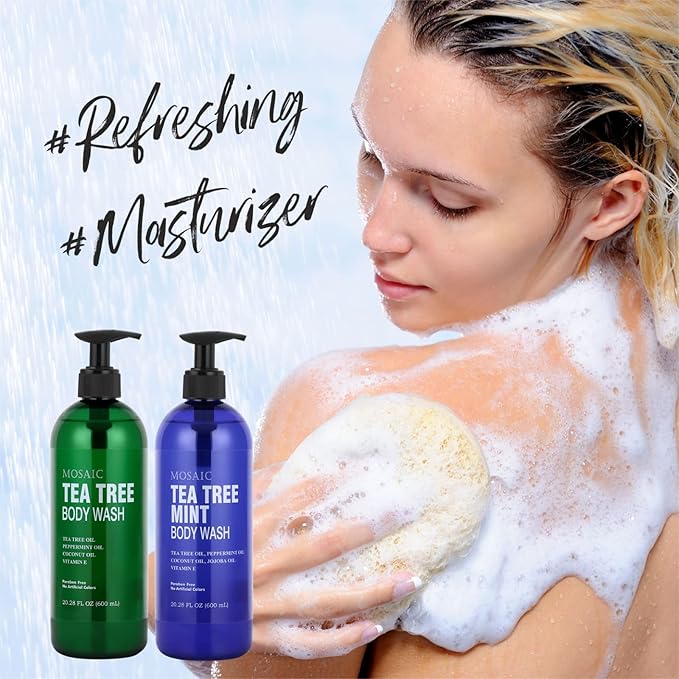Tea Tree Body Wash with Mint & Shower Gel with Vitamin E - Image 7