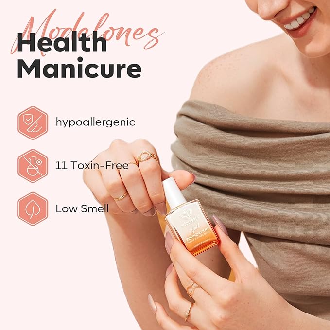 modelones Nail Strengthener and Growth Jelly Nude Pink Nail Polish Nail - Image 6