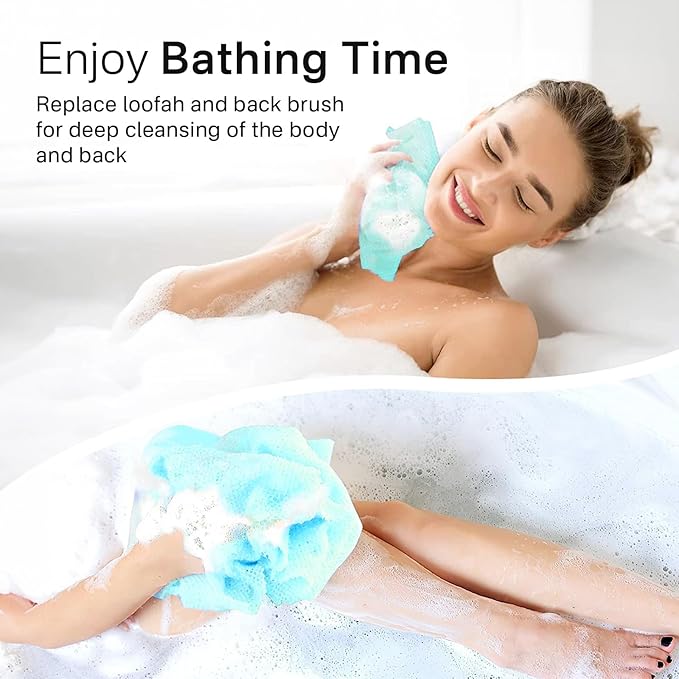 Yiclick Exfoliating Washcloth Towel, Japanese Exfoliating Bath Wash Cloth - Image 3