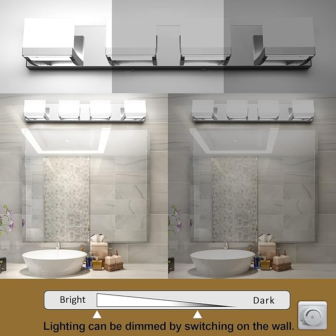 Tipace Dimmable Modern 4 Lights LED Vanity Light - Image 2