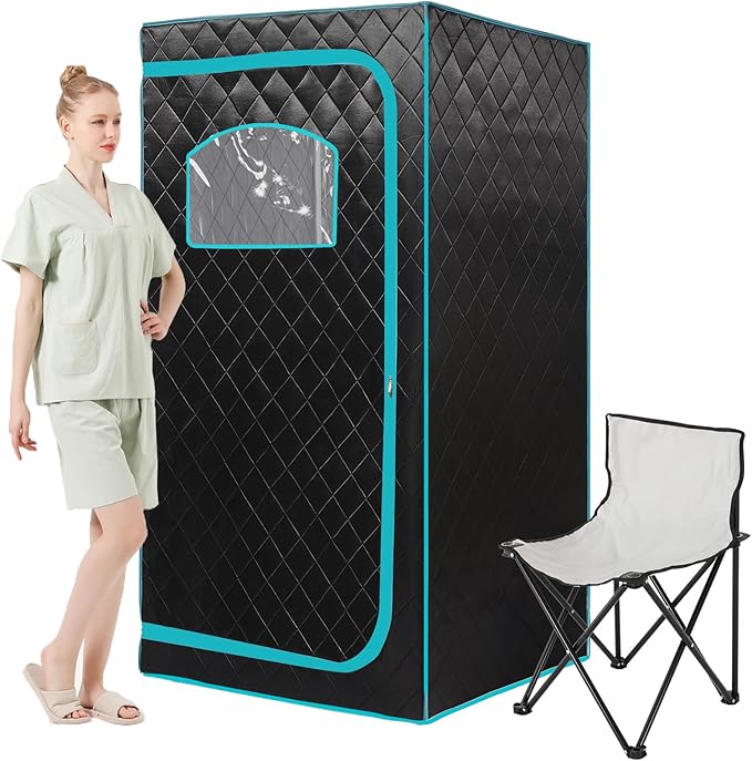 Portable Infrared Sauna for 1 Person, Full Size Home Sauna Box by AURGOD