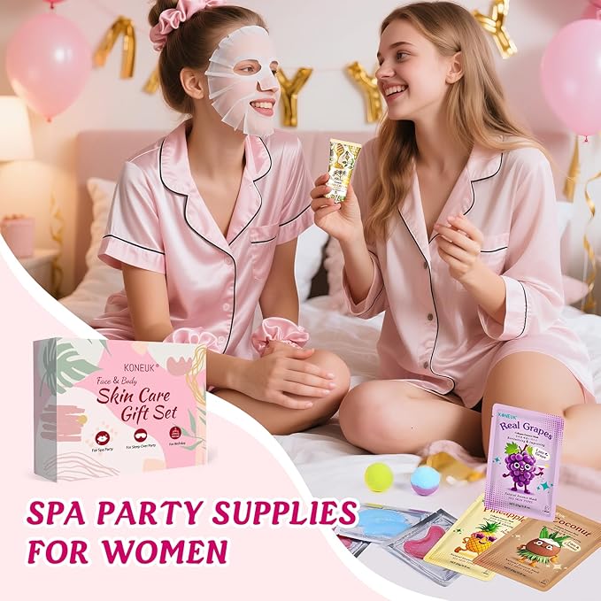 80PCS Spa Party Supplies for Girls, Include Facial Masks, Lip Balm, Hand Cream - Image 5