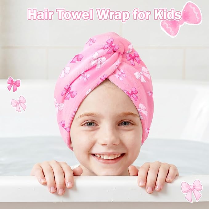 Microfiber Hair Towel Wrap for Kids Hair Drying Towel Wrap - Image 5