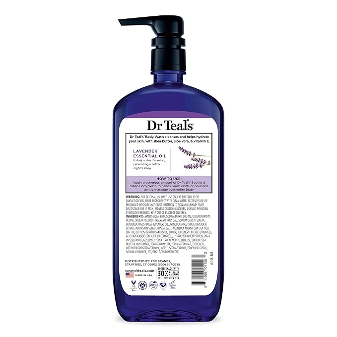 Dr Teal's Body Wash with Pure Epsom Salt, Soothe & Sleep with Lavender - Image 10