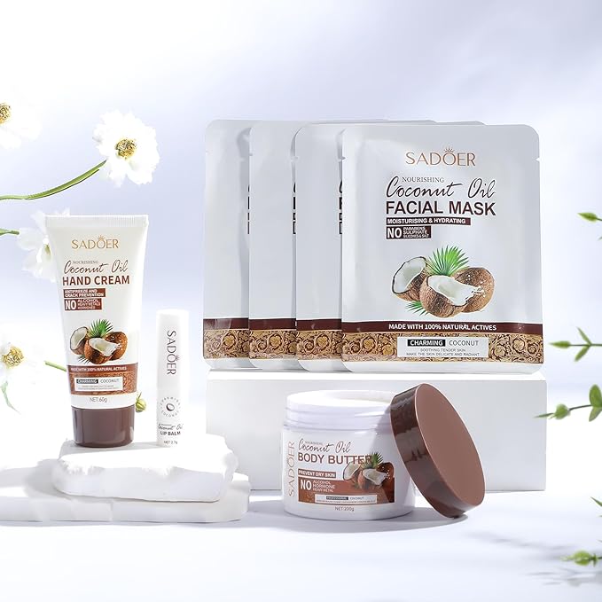 Coconut Spa Gifts for Women Birthday Self Care Kit Mothers Gifts Basket Thank - Image 6