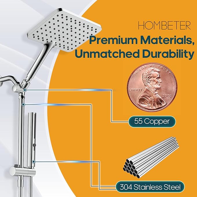 Hombeter High Pressure Rain Shower Head - Image 5
