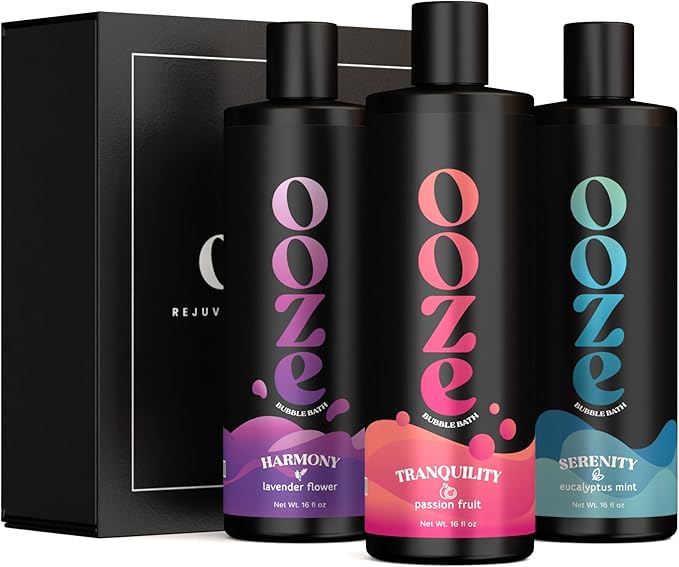 OOZE Bubble Bath Set for Women Lavender, Eucalyptus & Passion Fruit - Image 2