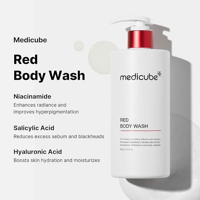 medicube Red Body Wash 14.10 Fl.oz I Low pH and Hydrating Cleanser - Image 4