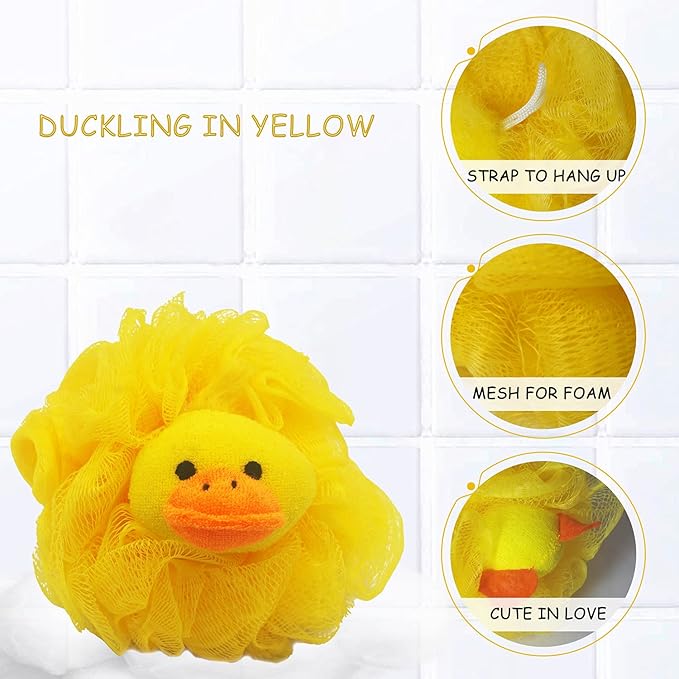 Lovely Animal Design Kids Exfoliating Bath Scrubber Body Scrubber Shower Ball - Image 4