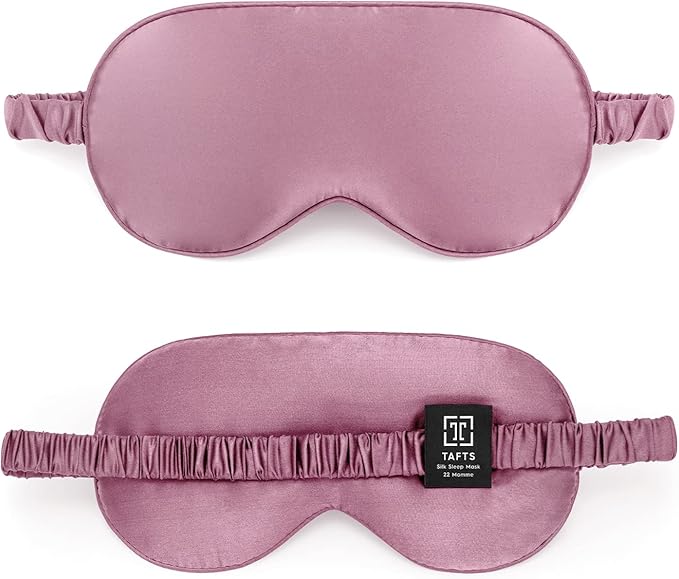 TAFTS Silk Sleep Mask - 22mm 100% Pure Mulberry 6A Silk & Blindfold by Tafts