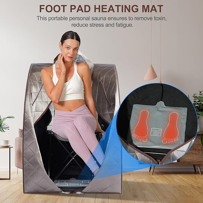 Portable Infrared Sauna, Full Size 1 Person Infrared Sauna Tent, Separate - Image 4