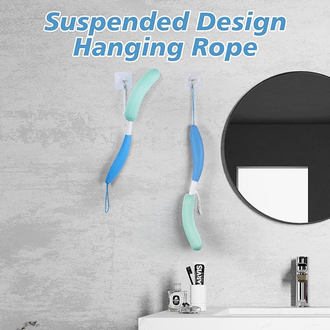 Back Scrubber for Shower，Mesh Sponge Body Shower Brush - Image 9
