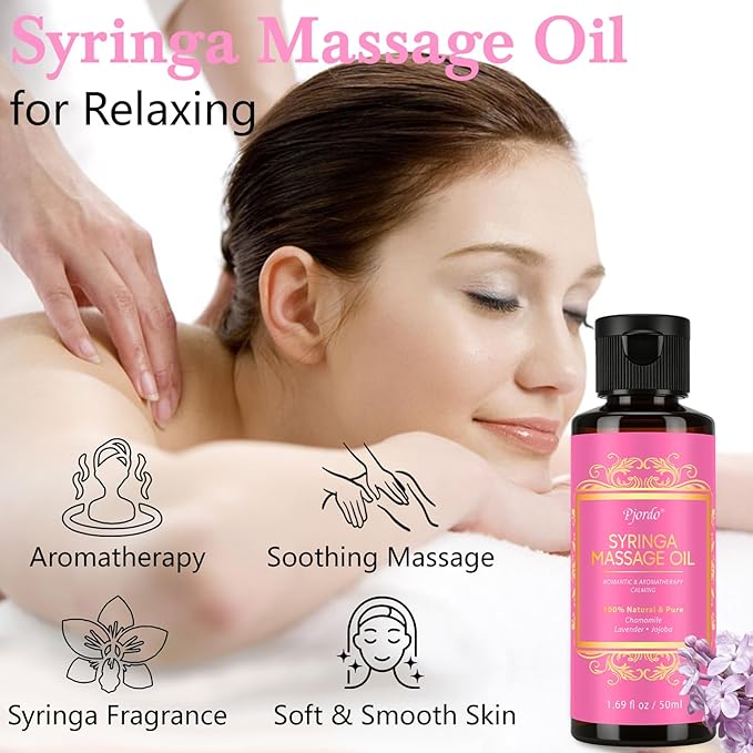Pjordo 5 Pack Massage Oil for Massage Therapy, Sore Muscle, Syringa & Anti - Image 7